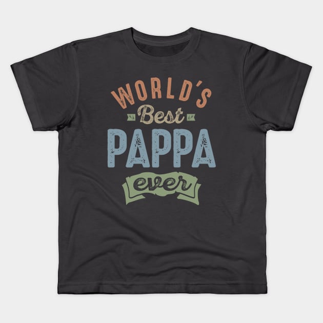 World's Best Pappa Kids T-Shirt by cidolopez